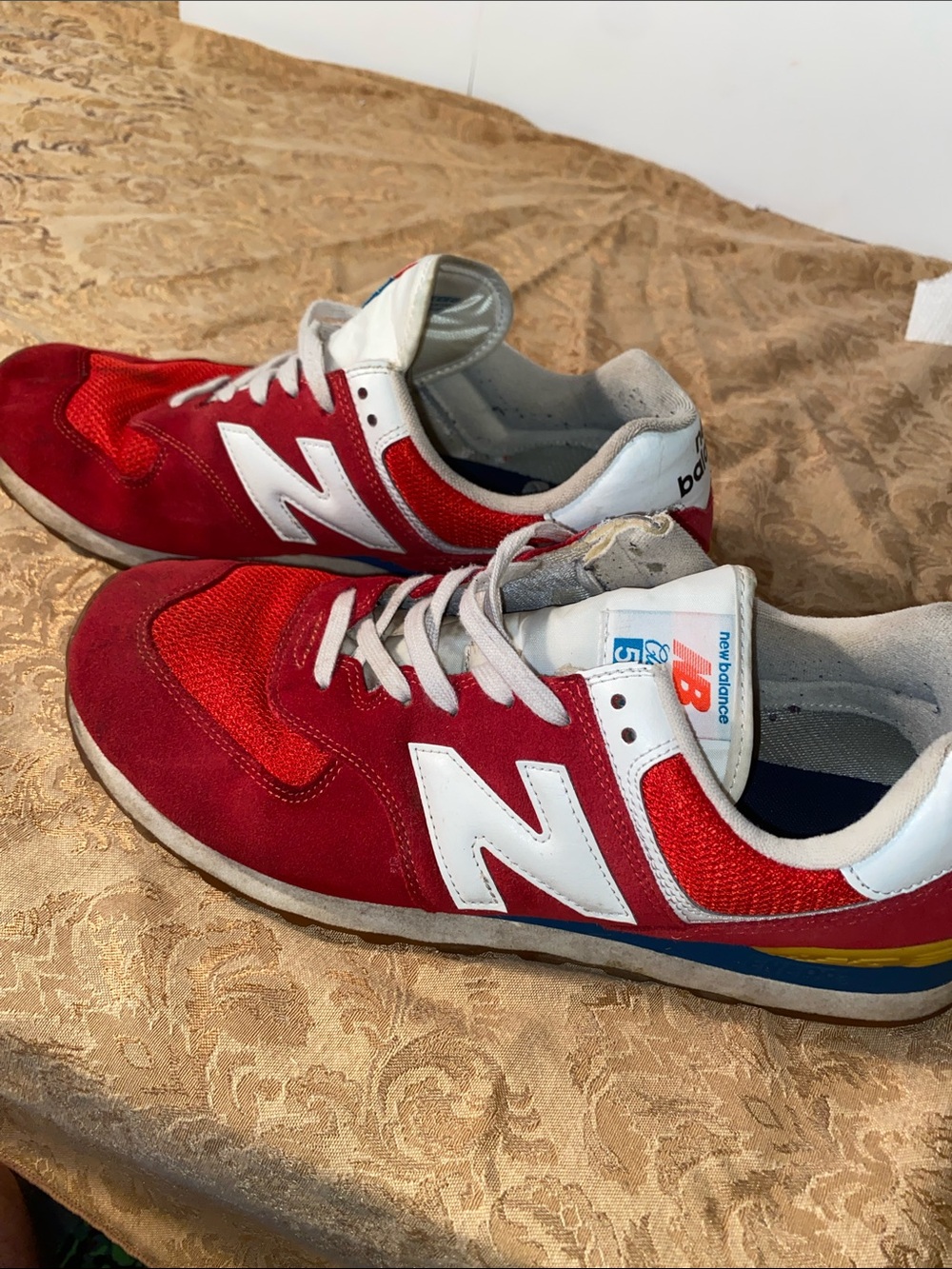 New Balance Classic 574 - Red Sneakers - Picture 3 of 9